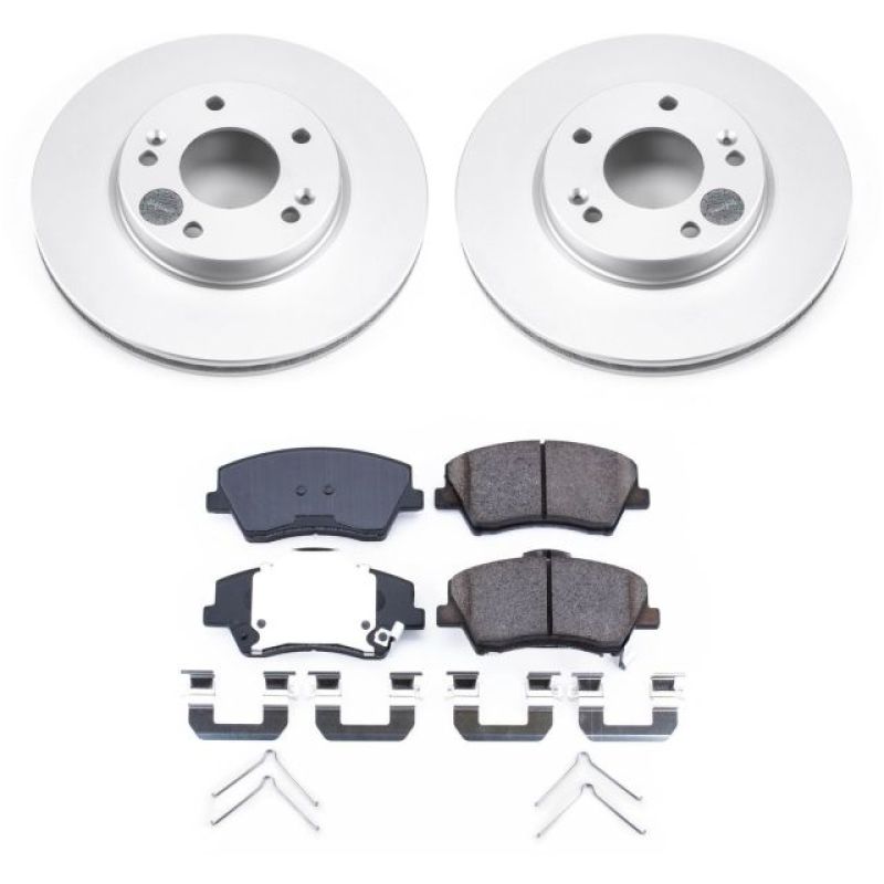 Power Stop 17-19 Hyundai Ioniq Front Z17 Evolution Geomet Coated Brake Kit