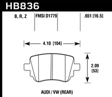 Load image into Gallery viewer, Hawk 15-17 Volkswagen Golf / 15-16 Volkswagen Golf GTI Performance Ceramic Street Rear Brake Pads