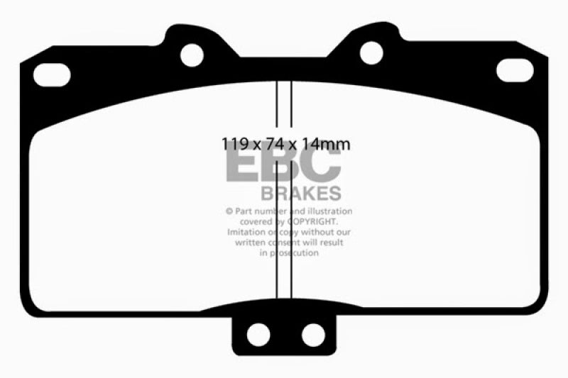 EBC 91-93 Dodge Stealth 3.0 4WD Redstuff Front Brake Pads