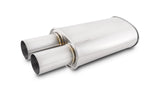 Vibrant Streetpower Oval Muffler w/3.00in Round Straight Cut Tip (2.50in Inlet)