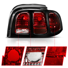 Load image into Gallery viewer, ANZO 1994-1998 Ford Mustang Taillight Dark Red Lens (OE Style)