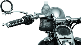 Kuryakyn Mesh Basket Universal Drink Holder 1in Clamp Chrome