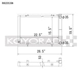 Koyo Nissan 240SX V8 Swap/KA24 Turbo Radiator