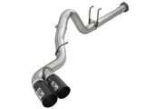 aFe Rebel XD 4in SS DPF-Back Exhaust 17-18 Ford Diesel Trucks V8-6.7L (td) w/ Dual Black Tips
