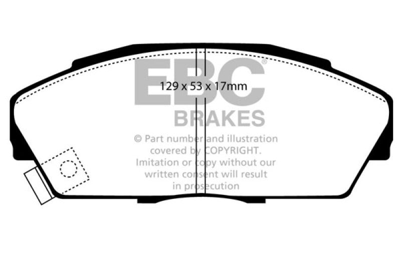 EBC 92-94 Acura Integra 1.7 Vtec Yellowstuff Front Brake Pads