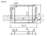 Koyo 70-78 Datsun 240/260/280Z (MT) Radiator