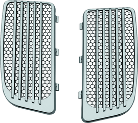 Kuryakyn Radiator Grills For Twin Cooled Models Chrome & Black (Pair)