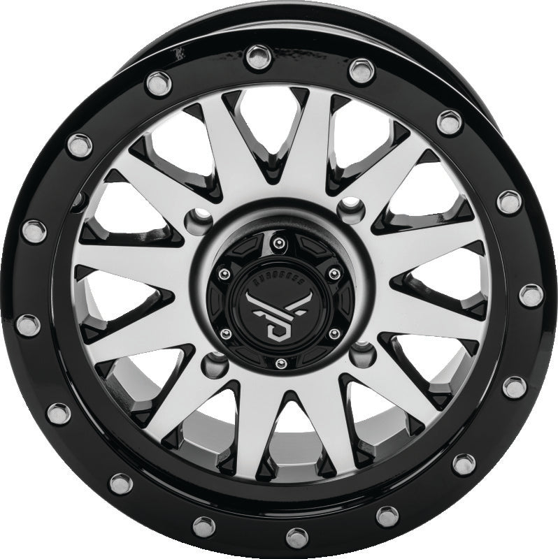 QuadBoss Wagon 14X7 4+3 4/156 Black Machined