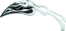 Bikers Choice 65-Up Black Teardrop Mirror With Flame (Pair)