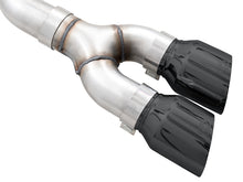 Load image into Gallery viewer, AWE 0FG 21+ Ford F150 Dual Side Exit Cat-Back Exhaust - 4.5in Diamond Black Tips