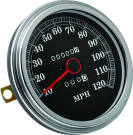 Bikers Choice 91-95 Softail Black Face Speedo With Dome Lens 2240:60 Front Drive Cast Dash Only