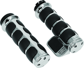 Kuryakyn Premium ISO Grip With Throttle Boss Dual Cable Chrome