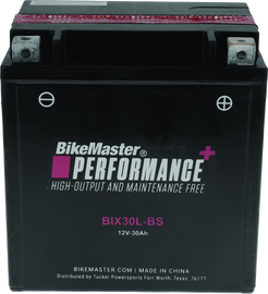 BikeMaster BIX30L-BS Battery