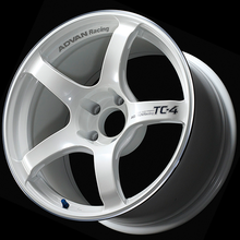 Load image into Gallery viewer, Advan TC4 18x9 +35 5x114.3 Racing White Metallic and Ring Wheel