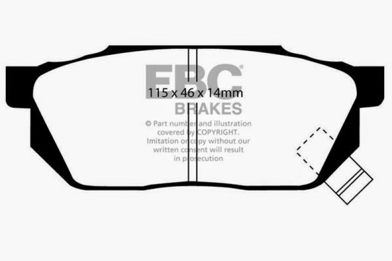 EBC 84-87 Honda Civic CRX 1.5 DX Yellowstuff Front Brake Pads