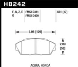 Hawk 86-01 Acura (Various) / 88-93 Honda (Various) DTC-60 Race Front Brake Pads