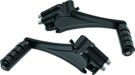 Kuryakyn Adjustable Passenger Pegs With Small ISO Pegs Black