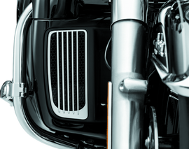 Kuryakyn Radiator Grills For Twin Cooled Models Chrome & Black (Pair)