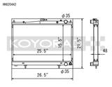 Koyo 94-98 Nissan Skyline GT-R/GT-S 2.6L Turbo Radiator