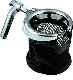 Kuryakyn Mesh Basket Universal Drink Holder Perch  Mount Chrome