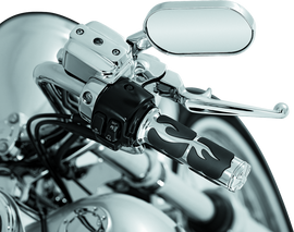 Kuryakyn ISO  Flame Grips  Dual Cable Chrome