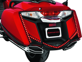 Kuryakyn L.E.D. Vertical Rear Light Strips 12-17 GL1800 Gloss Black Smoke Lens
