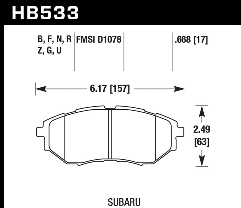 Hawk 05-08 LGT D1078 HPS Street Front Brake Pads