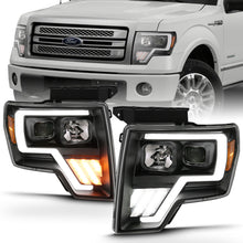 Load image into Gallery viewer, ANZO 2009-2013 Ford F-150 Projector Light Bar G4 Switchback Headlights Black Amber