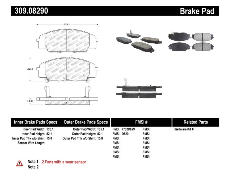 StopTech Performance 00-09 S2000/06+ Civic Si/02-06 RSX-S (non base) Front Brake Pads