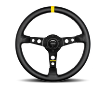 Load image into Gallery viewer, Momo MOD07 Steering Wheel 350 mm -  Black Leather/Black Spokes/1 Stripe