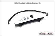 Load image into Gallery viewer, AMS Performance 08-15 Mitsubishi EVO X CNC Machined Aluminum Fuel Rail w/Pulsation Dampener - Black