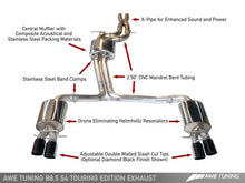 Load image into Gallery viewer, AWE Tuning Audi B8.5 S4 3.0T Touring Edition Exhaust System - Chrome Silver Tips (102mm)