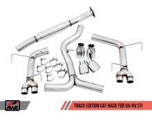 Load image into Gallery viewer, AWE Tuning Subaru WRX/STI VA/GV Sedan Track Edition Exhaust - Chrome Silver Tips (102mm)