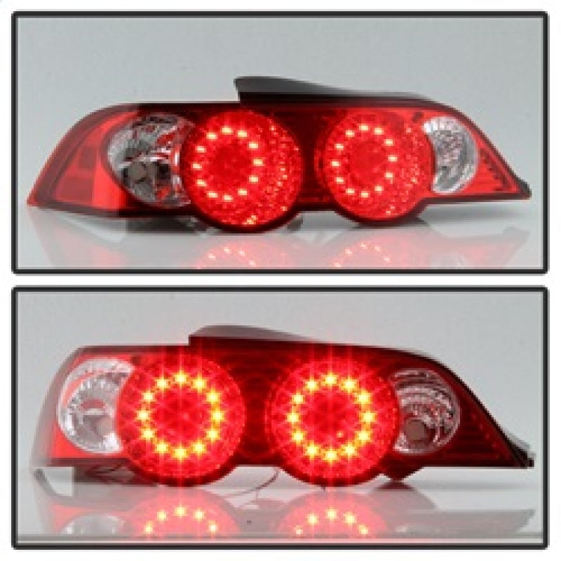 Spyder Acura RSX 02-04 LED Tail Lights Red Clear ALT-YD-ARSX02-LED-RC