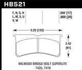 Hawk Willwood BB SL 7420 DTC-60 Race Brake Pads