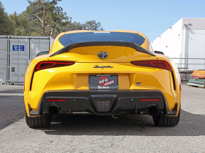 aFe POWER Takeda 2021 Toyota Supra 2.0L (t) 2.5in-3in 304 SS CB Exhaust w/ Black Tips