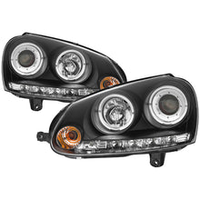 Load image into Gallery viewer, Spyder Volkswagen GTI 06-09/Jetta 06-09 Halogen Model Only - LED Halo DRL Black PRO-YD-VG06-HL-BK