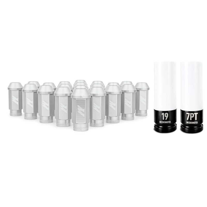 Mishimoto Aluminum Locking Lug Nuts M12x1.25 20pc Set Silver