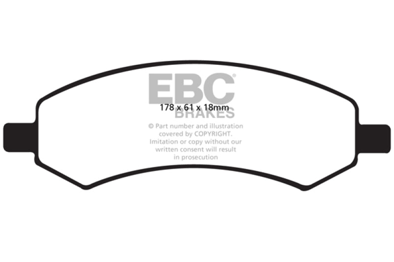 EBC 06-09 Chrysler Aspen 4.7 Greenstuff Front Brake Pads