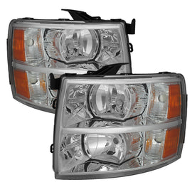 xTune Chevy Silverado 07-13 Crystal Headlights Chrome HD-JH-CS07-AM-C