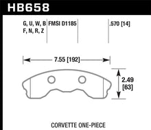 Load image into Gallery viewer, Hawk 06-10 Chevy Corvette (Improved Pad Design) Front HPS Sreet Brake Pads