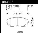 Hawk 03-05 WRX / 08 WRX D929 Performance Ceramic Street Front Brake Pads