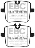 EBC 2018+ BMW M5 4.4TT (F90) Redstuff Rear Brake Pads