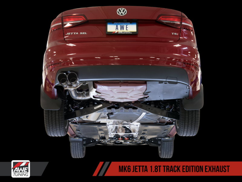 AWE Tuning Mk6 GLI 2.0T - Mk6 Jetta 1.8T Track Edition Exhaust - Polished Silver Tips