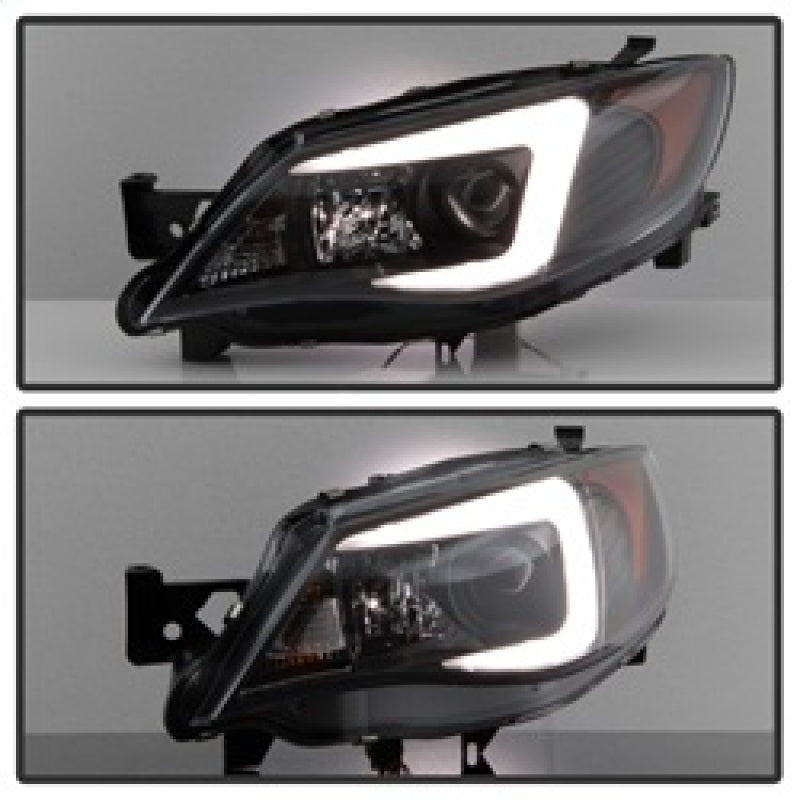 Spyder Subaru WRX 08-09 Projector Headlights - HID Model Only - Black PRO-YD-SWRX08-HID-LBDRL-BK