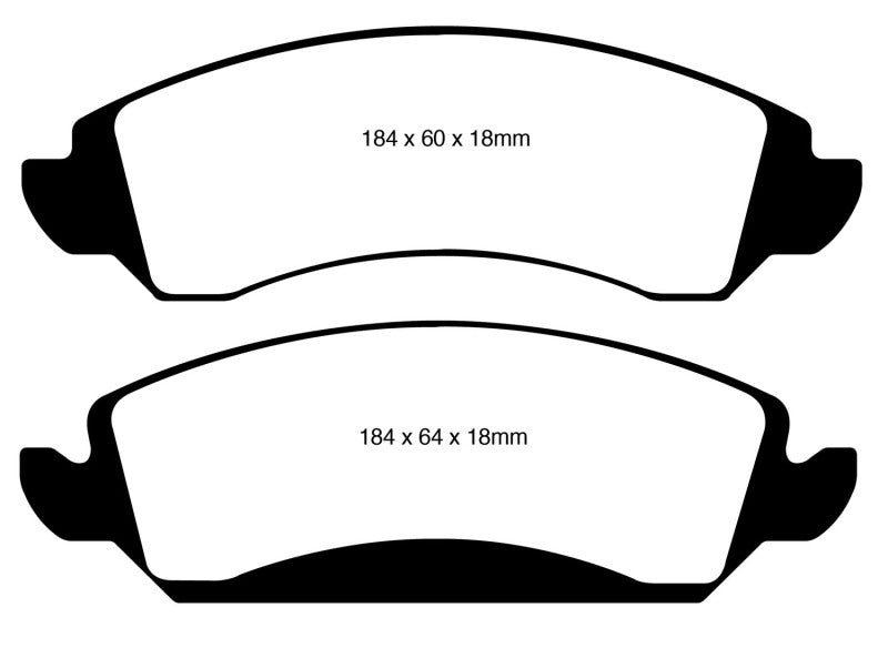 EBC 09-14 Cadillac Escalade 6.0 Hybrid Greenstuff Front Brake Pads