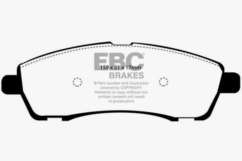 EBC 00-02 Ford Excursion 5.4 2WD Greenstuff Rear Brake Pads