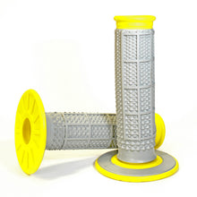 Load image into Gallery viewer, Renthal MX Dual Compound Grips Tapered 1/2 Waffle - Grey/ Yellow