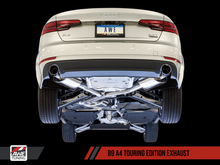 Load image into Gallery viewer, AWE Tuning Audi B9 A4 Touring Edition Exhaust Dual Outlet - Diamond Black Tips (Includes DP)