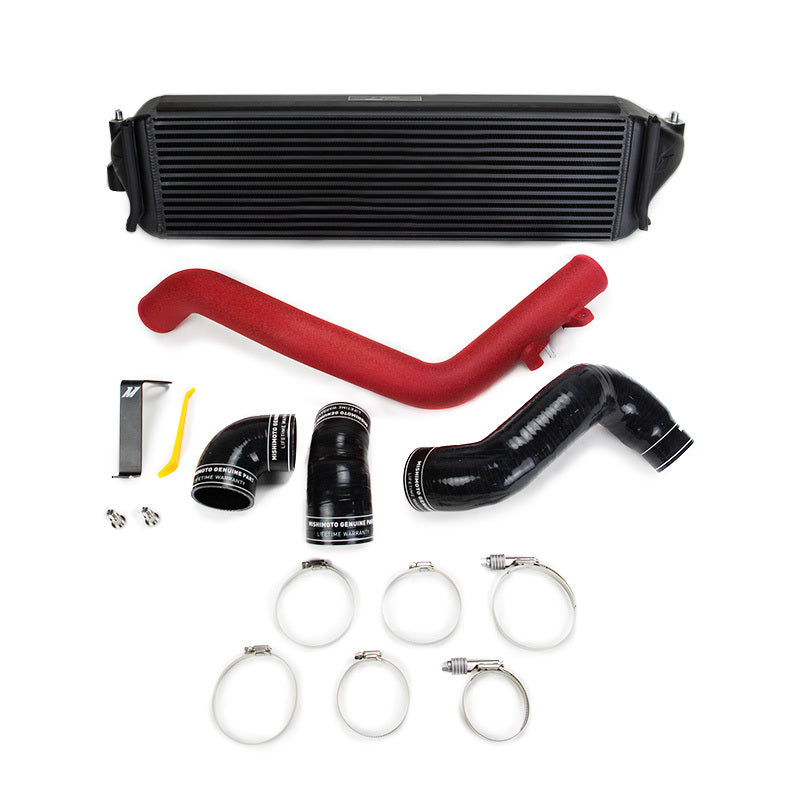 Mishimoto 2017+ Honda Civic Type R Intercooler Kit - Black Intercooler Red Pipes